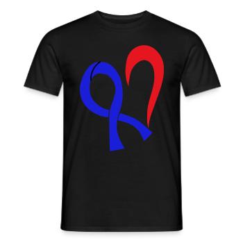 Darmkrebs Darm Krebs Blaue Schleife - Männer T-Shirt - Schwarz - Vorne - AI Model Male 178 light (178cm)