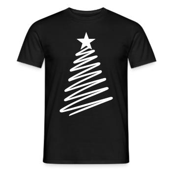 Christbaum Weihnachten Tanne - Männer T-Shirt - Schwarz - Vorne - AI Model Male 178 light (178cm)
