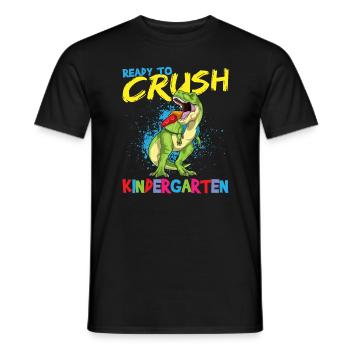 Ready To Crush Kindergarten Pre-K School T-Rex - T-shirt homme - noir - Devant - AI Model Male 178 light (178cm)