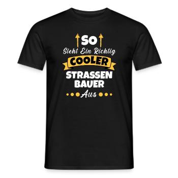 So Sieht Ein Richtig Cooler Steinmetz aus - Männer T-Shirt - Schwarz - Vorne - AI Model Male 178 light (178cm)