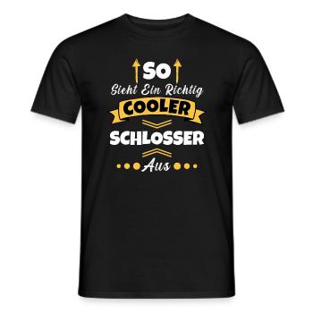 So Sieht Ein Richtig Cooler Schlosser aus - Männer T-Shirt - Schwarz - Vorne - AI Model Male 178 light (178cm)