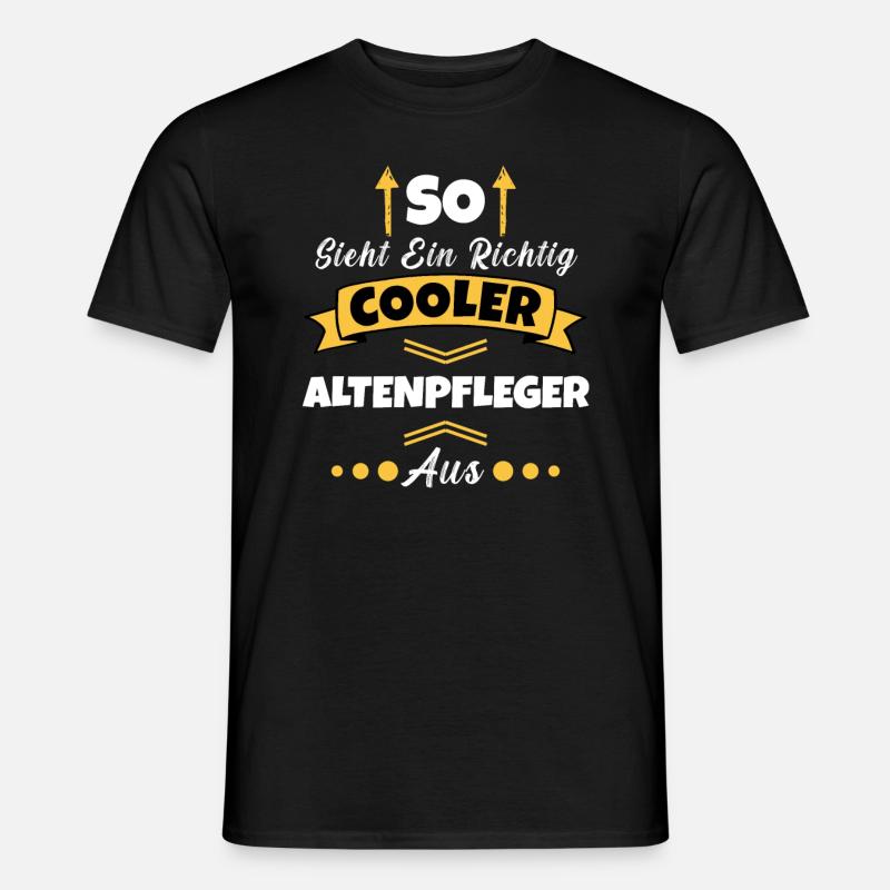 So Sieht Ein Richtig Cooler Krankenpfleger aus - Männer T-Shirt - Schwarz