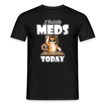 J’ai pris mes médicaments aujourd’hui - T-shirt homme - noir - Devant - AI Model Male 178 light (178cm)