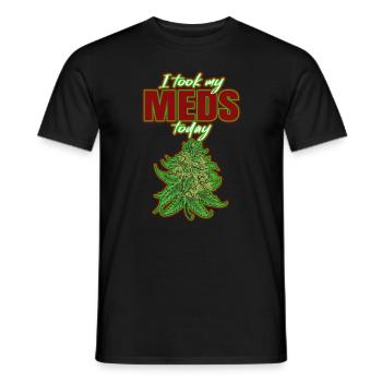J’ai pris mes médicaments aujourd’hui - T-shirt homme - noir - Devant - AI Model Male 178 light (178cm)
