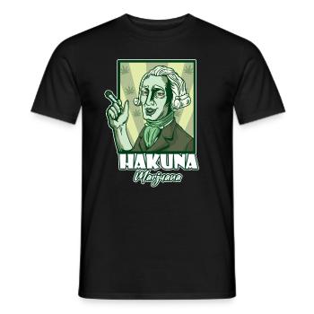 Hakuna Marijuana Funny Weed Smoking Pothead THC - Männer T-Shirt - Schwarz - Vorne - AI Model Male 178 light (178cm)