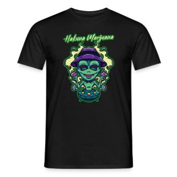 Hakuna Marijuana Funny Weed Smoking Pothead THC - Männer T-Shirt - Schwarz - Vorne - AI Model Male 178 light (178cm)