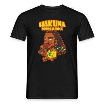 Hakuna Marijuana Funny Weed Smoking Pothead THC - Männer T-Shirt - Schwarz - Vorne - AI Model Male 178 light (178cm)