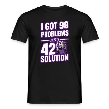 J’ai eu 99 problèmes et 420 solutions Cannabis Weed - T-shirt homme - noir - Devant - AI Model Male 178 light (178cm)