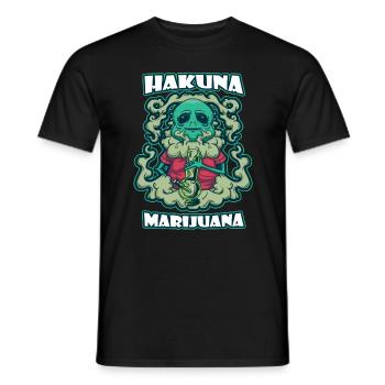 Hakuna Marijuana Funny Weed Smoking Pothead THC - Men's T-Shirt - black - Front - AI Model Male 178 light (178cm)