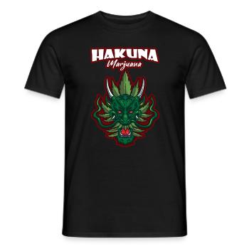 Hakuna Marijuana Funny Weed Smoking Pothead THC - Männer T-Shirt - Schwarz - Vorne - AI Model Male 178 light (178cm)