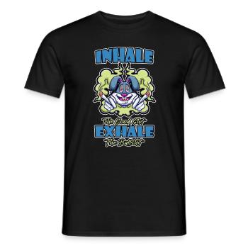 Inhaler la bonne merde expirer la connerie 420 Weed - T-shirt homme - noir - Devant - AI Model Male 178 light (178cm)