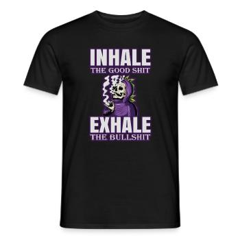 Inhaler la bonne merde expirer la connerie 420 Weed - T-shirt homme - noir - Devant - AI Model Male 178 light (178cm)
