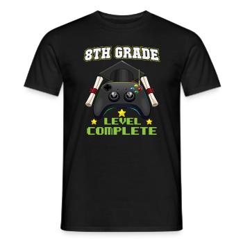 8th Grade Level Complete Middle School Graduation - Männer T-Shirt - Schwarz - Vorne - AI Model Male 178 light (178cm)