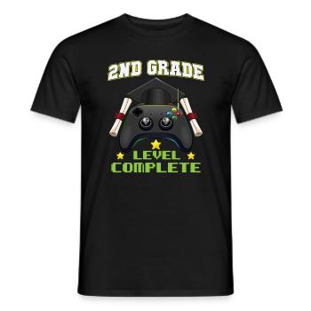 2nd Grade Level Complete Elemenatary Graduation - Männer T-Shirt - Schwarz - Vorne - AI Model Male 178 light (178cm)