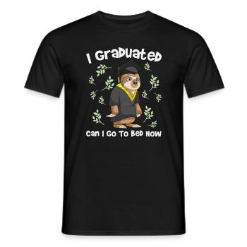 Graduation Quote Sloth Highschool Graduate - Männer T-Shirt - Schwarz - Vorne - AI Model Male 178 light (178cm)
