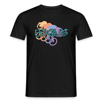 Biking - Männer T-Shirt - Schwarz - Vorne - AI Model Male 178 light (178cm)