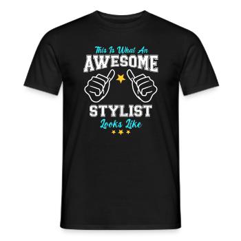 This Is What An Awesome Stylist Looks Like - Men's T-Shirt - black - Front - AI Model Male 178 light (178cm)