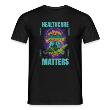 Healthcare Matters Cannabis Lover THC Medical Weed - Men's T-Shirt - black - Front - AI Model Male 178 light (178cm)