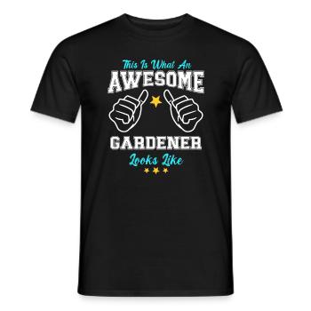 This Is What An Awesome Gardener Looks Like - Men's T-Shirt - black - Front - AI Model Male 178 light (178cm)