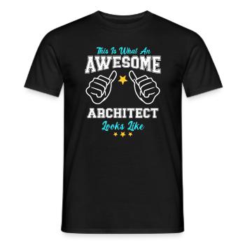 This Is What An Awesome Architect Looks Like - Männer T-Shirt - Schwarz - Vorne - AI Model Male 178 light (178cm)