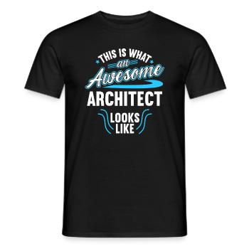 This Is What An Awesome Architect Looks Like - Männer T-Shirt - Schwarz - Vorne - AI Model Male 178 light (178cm)