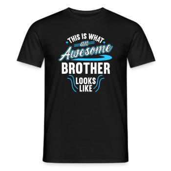 Voici à quoi ressemble un frère génial - T-shirt homme - noir - Devant - AI Model Male 178 light (178cm)