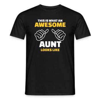 Voici à quoi ressemble une tante géniale - T-shirt homme - noir - Devant - AI Model Male 178 light (178cm)