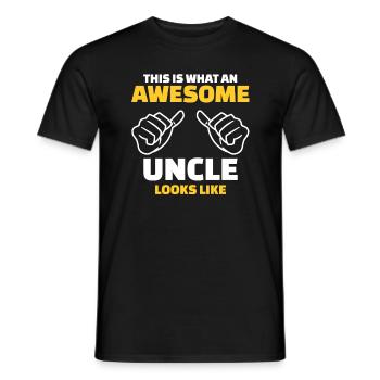 Voici à quoi ressemble un oncle génial - T-shirt homme - noir - Devant - AI Model Male 178 light (178cm)