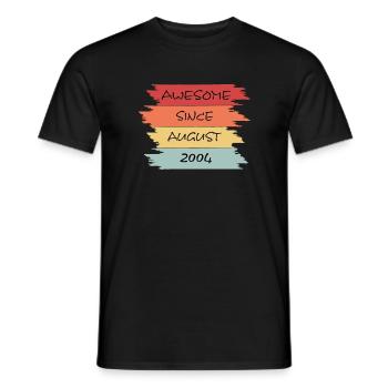 Awesome Since August 2004 - Männer T-Shirt - Schwarz - Vorne - AI Model Male 178 light (178cm)