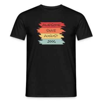 Awesome Since August 2004 - Männer T-Shirt - Schwarz - Vorne - AI Model Male 178 light (178cm)