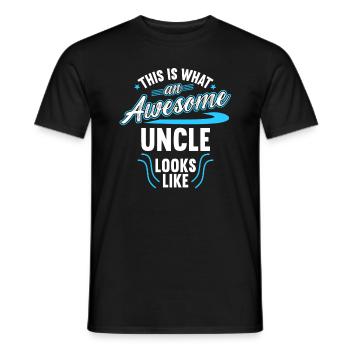 Voici à quoi ressemble un oncle génial - T-shirt homme - noir - Devant - AI Model Male 178 light (178cm)