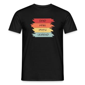 Dad Man Myth Legend - Männer T-Shirt - Schwarz - Vorne - AI Model Male 178 light (178cm)