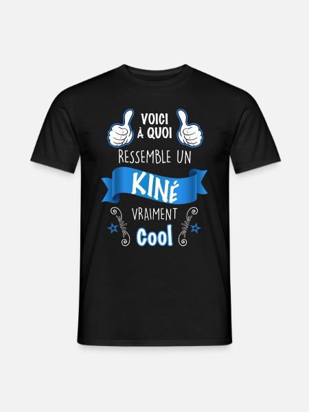 Kinésithérapeute idée Cadeau Kiné Humour Métier - T-shirt homme - noir