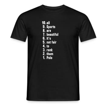 Funny Sports Quotes Polo Lover Gift - Men's T-Shirt - black - Front - AI Model Male 178 light (178cm)