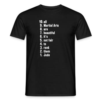 Funny Judo Quotes Martial Artist Gift - Men's T-Shirt - black - Front - AI Model Male 178 light (178cm)