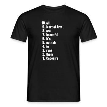 Capoeira Arts Martiaux Cadeau Arts Martiaux - T-shirt homme - noir - Devant - AI Model Male 178 light (178cm)