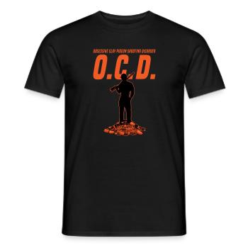 clay shooter quotes funny skeet shooting gift - Men's T-Shirt - black - Front - AI Model Male 178 light (178cm)