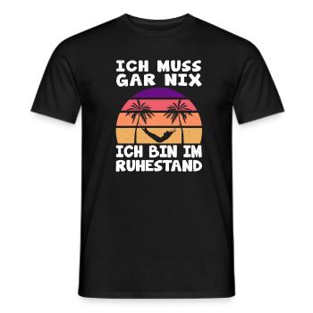 Rentner Sprüche Ruhestand Rente Geschenkidee - Männer T-Shirt - Schwarz - Vorne - AI Model Male 178 light (178cm)
