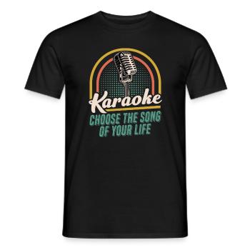 Karaoké Chanteur Chanteur Musicien Karaoké Party - T-shirt homme - noir - Devant - AI Model Male 178 light (178cm)