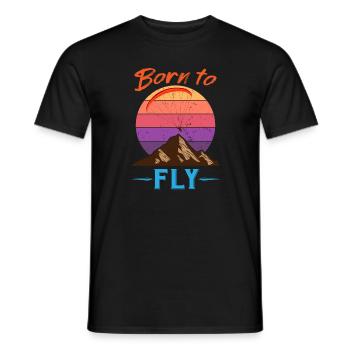 Funny Paragliding Pilot Gift Idea - Men's T-Shirt - black - Front - AI Model Male 178 light (178cm)
