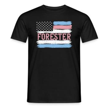 Idée cadeau du bûcheron de la fierté américaine - T-shirt homme - noir - Devant - AI Model Male 178 light (178cm)