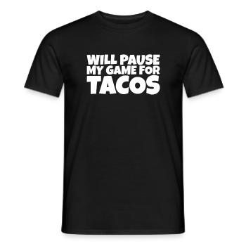 Gamer Gaming Nerd Taco Lover Gift - Männer T-Shirt - Schwarz - Vorne - AI Model Male 178 light (178cm)