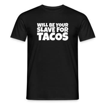 Adulte Humour Ironique Perv Taco Lover Cadeau - T-shirt homme - noir - Devant - AI Model Male 178 light (178cm)