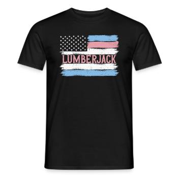 US Pride Lumberer Logger Gift Idea - Men's T-Shirt - black - Front - AI Model Male 178 light (178cm)