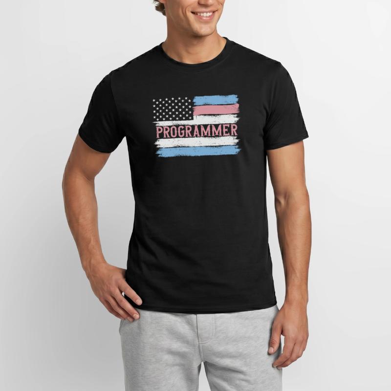 US Pride Web Developer Informatics Gift Idea T-shirt homme