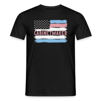 Idée cadeau de menuiserie US Pride Carpenter - T-shirt homme - noir - Devant - AI Model Male 178 light (178cm)