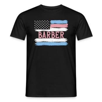 US Pride Hairdresser Stylist Gift Idea - Männer T-Shirt - Schwarz - Vorne - AI Model Male 178 light (178cm)