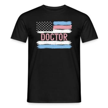 US Pride Physician Medic Doc Gift Idea - Männer T-Shirt - Schwarz - Vorne - AI Model Male 178 light (178cm)