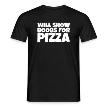 Adult Humor Sarcastic Funny Pizza Lover Gift - Männer T-Shirt - Schwarz - Vorne - AI Model Male 178 light (178cm)