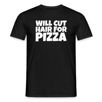 Hair Stylist Barber Hairdresser Pizza Lover Gift - Männer T-Shirt - Schwarz - Vorne - AI Model Male 178 light (178cm)